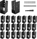 24 Pcs 2"x4" Outdoor Trim Concealed Flange Joist Hangers, Q235B Steel Powder Coated Mounts for 2"x4" Beam Swing
