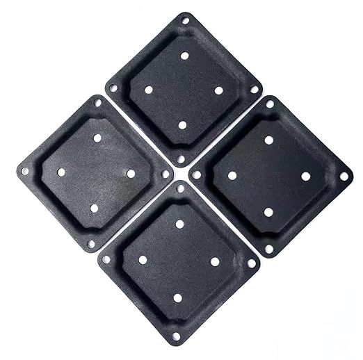 4 Wood Post Plate Connector,Deck Porch Railing Support Base, 4" x 4" Wood Fence Post Anchor BaseDeck Porch Railing Support Base (4)
