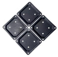 4 Wood Post Plate Connector,Deck Porch Railing Support Base, 4" x 4" Wood Fence Post Anchor BaseDeck Porch Railing Support Base (4)