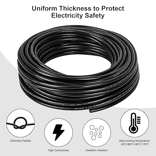 14 Gauge Wire 3 Conductor,14 AWG Electrical Wire Stranded PVC Cord Oxygen-Free Copper Cable,26FT 3 Core Pure Copper Flexible Cable Wire for LED Lamp Lighting Strips Automotive (14AWG-3C, 26FT)…