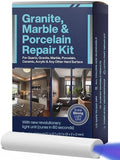 Granite, Marble & Porcelain Repair Kit (Clear, Black & Acrylic) - Ideal as Quartz Countertop Repair Kit I Works Great for Countertops, Tiles, Sinks and Other Surfaces