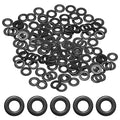 200-Pack M4 Flat Washers, Metric 9mm OD 0.8mm Thick 304 Stainless Steel Washers for Bolts Screws Nuts for Automotive/Machinery/Furniture, Flat Metal Washers [Black Galvanized]