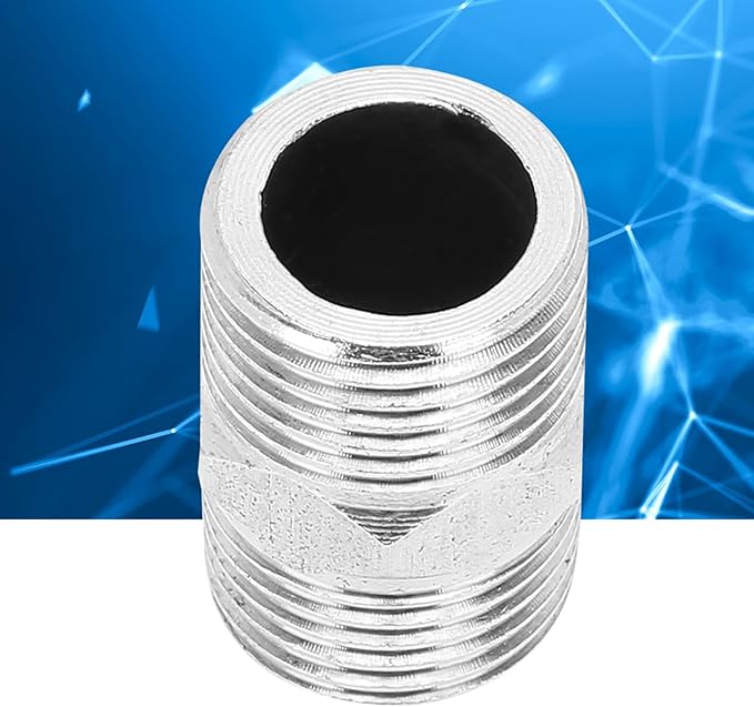 5Pcs 1/2in Male Hex Nipple Pipe Fittings, Stainless Steel 1/2 inch Male Threaded Pipe Fittings Equal Nipples Connectors