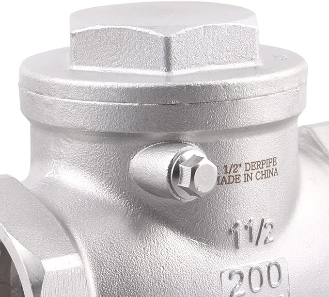 1-1/2 Inch Swing Check Valve - WOG 200 PSI Stainless Steel SS304 CF8M NPT