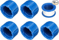 uxcell 12Pcs 1/2 Inch PT Female Thread PVC Pipe Fitting Cap, Cleanout Water Drain End Caps, Pipe Plug Socket Fittings with Tape for Water Heater Supply Lines, Plumbing, Blue