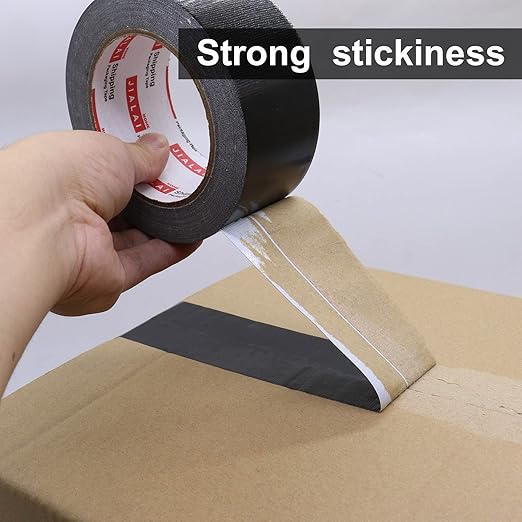 Black Heavy Duty Duct Tape, 2 inches x 30 Yards - 5 Pack, 8.27 mil Thickness, Strong, Flexible, No Residue, All-Weather and Tear by Hand - Bulk Value for Repairs