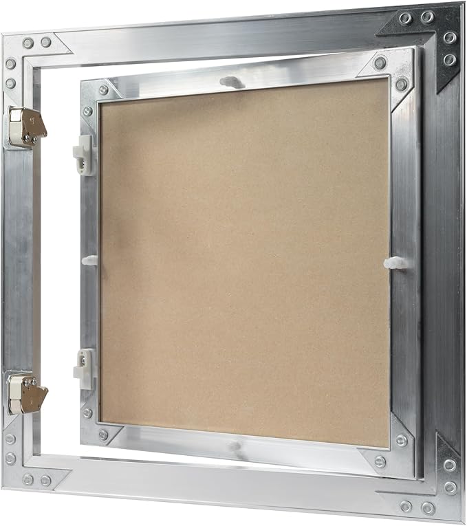 12" x 12" Inch Aluminum Drywall Access Panel - Service Shaft Door - Plumbing, Electricity, Heating, Alarm Wall Inspection hatch for Drywall - Bathroom Service Access Hole Cover