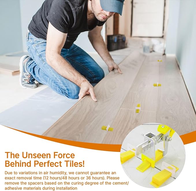 1/8”Tile Leveling System Kit, 600pcs Tile Leveler Spacers Clips+150pcs Reusable Wedges+1pc Tile Pliers for Wall/Floor Tile Adjustment, Leveling Tile System for Ceramic Tile