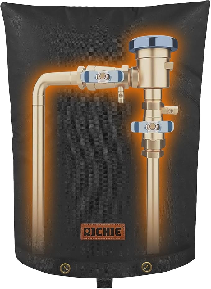 Backflow Preventer Cover (5°F) Heavy-Duty 5-Layer Insulated Enclosure, Freeze & All-Weather Protection for Outdoor Pipe, Irrigation Sprinkler Valve, Well Water Pump & PVB, 16" Wx20 H Black