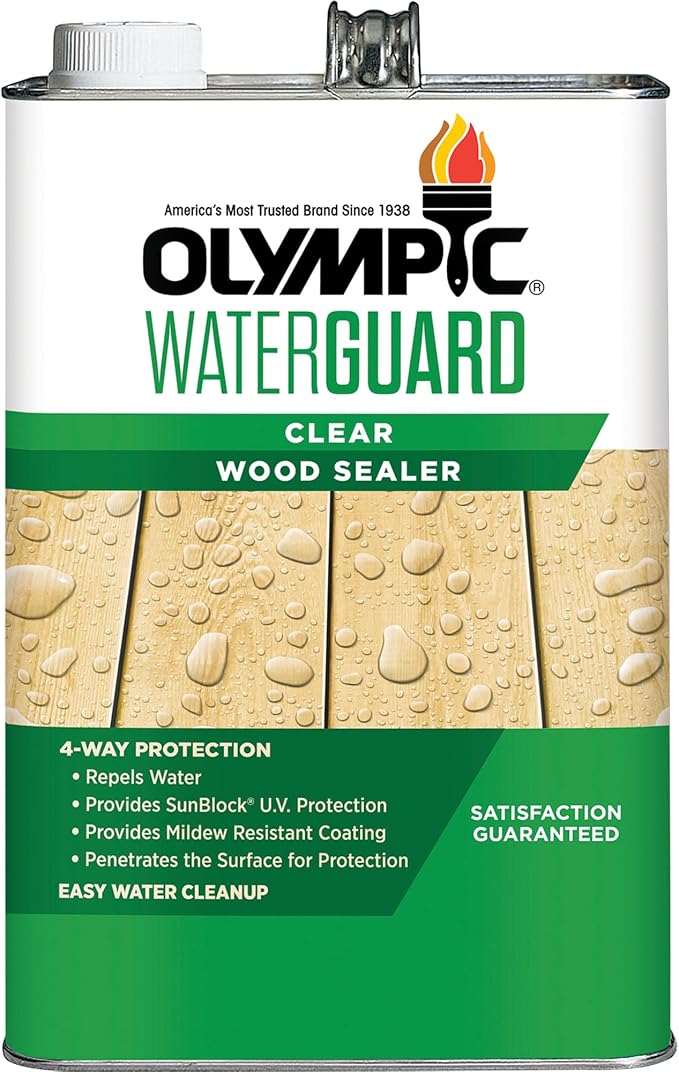 Olympic WaterGuard 1 gal. Clear Exterior Waterproofing Wood Sealer (Pack of 6)