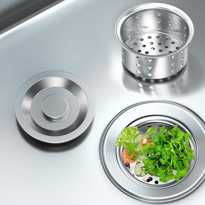 Utility Sink Freestanding Single Bowl Laundry Sink with Hot and Cold Water Plumbing Stainless Steel Sink for Kitchen and Bathroom Farmhouse Style