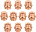10-Pack GUOFIS Copper Press End Cap, 1/2" x 1/2" Plug Fittings for Copper Tube Connection with Stop(PRESS020)