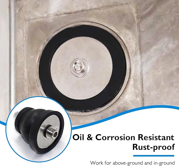 Expandable Mechanical Seal, Cleanout Pipe Plug-Rubber Expansion Scupper Plugs & Removable Stainless Steel Allen Wrench Handle, 1-9/16 to 1-3/4 in Sewer Cap Cover, Winterizing Pool Boat Plugs