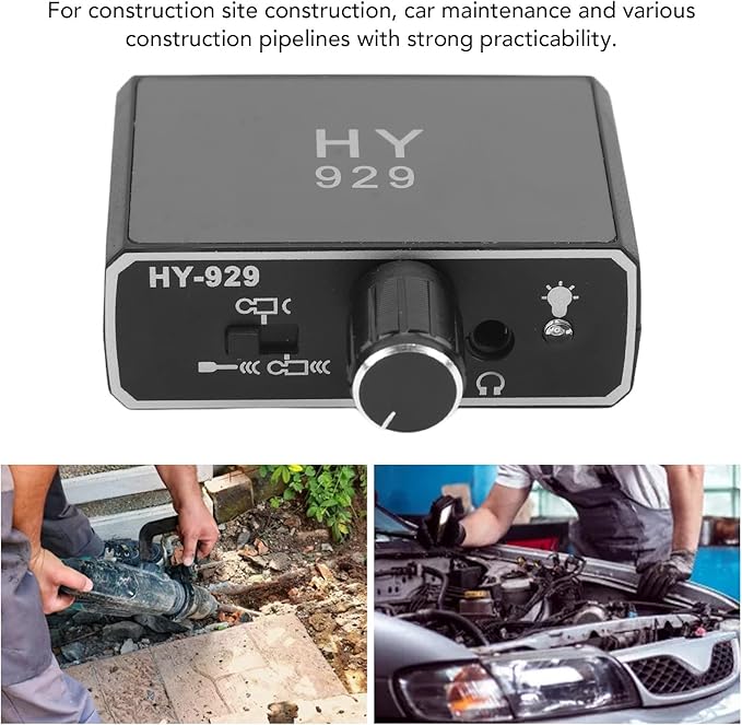 20000X Underground Water Leak Detector, -70D db Double Probe Water Leak Detection Device, AC100-240V US Plug Water Pipe Monitor Kit for Construction Pipeline Inspection