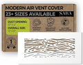 SABA Home Decor White Air Vent Cover - Acrylic Plexiglass 4" x 10" Duct Opening (6" x 12" Overall) Return Grille Decorative Covers for Walls & Ceilings NOT for Floor USE, Waves