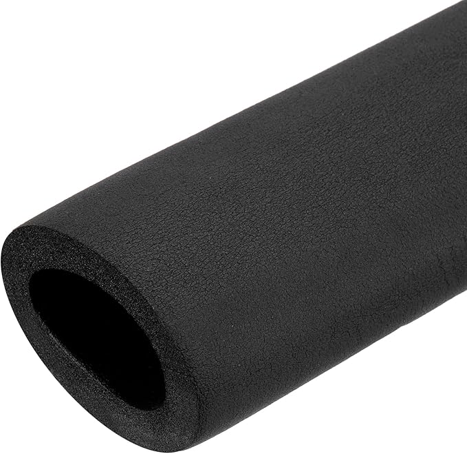 uxcell Foam Tubing for Handle Grip Support, Pipe Insulation Outside Pipe Lagging, 48mm(1 7/8") ID 74mm OD 1m Black
