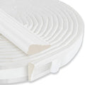 236" Wedge-Shaped Foam Window Seal Strip, Door Weather Stripping, Soundproof Front Door Frame Seal, Self-Adhesive Winter Insulation for Doors & Windows, Draft Stopper Gap Filler, White