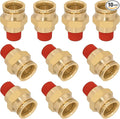 3/4" Quick Push to Connect Fittings Brass Union Straight Joint DOT Approved 3/4" Tube OD x 3/8" NPT Thread Air Line Adapter Air Suspension Kit for Truck Trailers and Air Brake System 10pcs