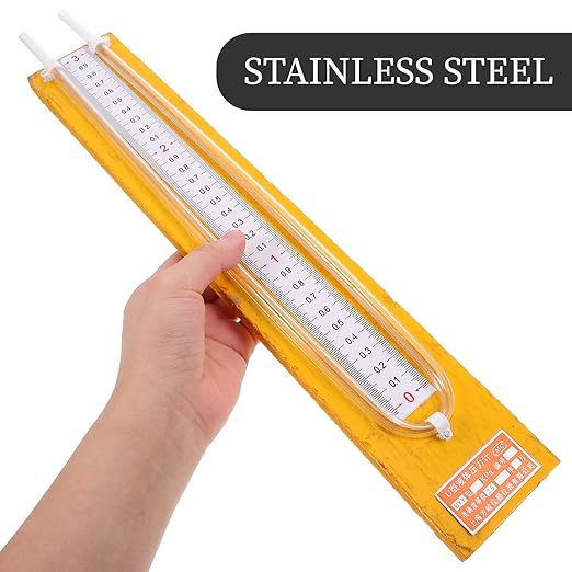 U-Shaped Stainless Steel Differential Pressure Gauge 0- Easy-Read Markings for Home and Industrial Use