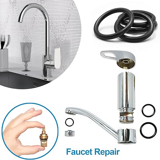 24 Size Rubber O Ring Set,1120 Pcs Black Small O Rings Assortment Kits,Assorted Metric Sealing Washer for Auto Plumbing Faucet Water Air or Gas Repair
