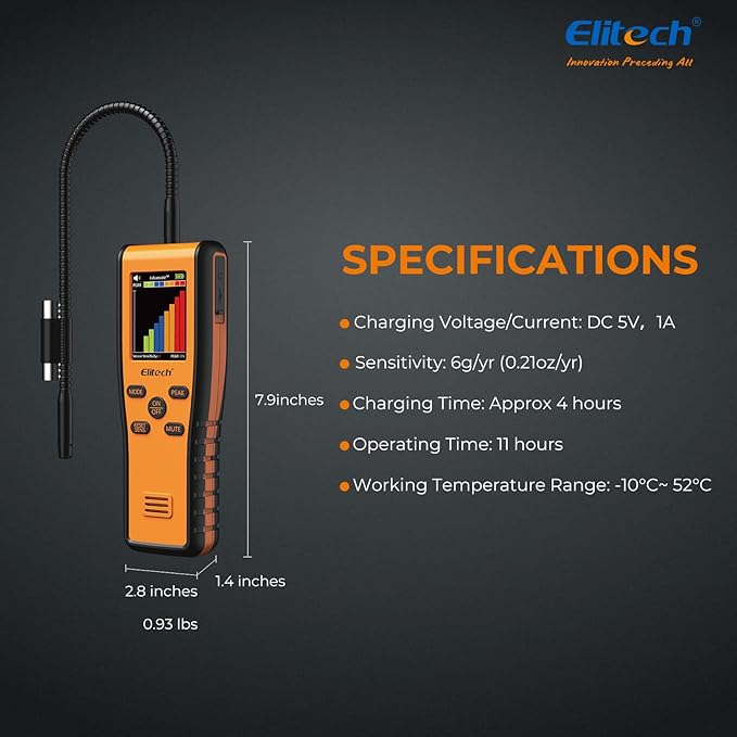 Elitech Inframate C Infrared R-744 Refrigerant Leak Detector Carbon Dioxide CO2 Leakage Tester