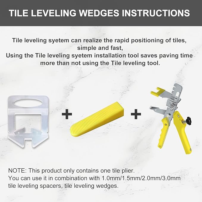 Tile Leveling system Plier Hand Floor Pliers Tiling Installation Locator Leveling System for DIY Ceramic Stone Wall Tile Spacers Adjustment yellow
