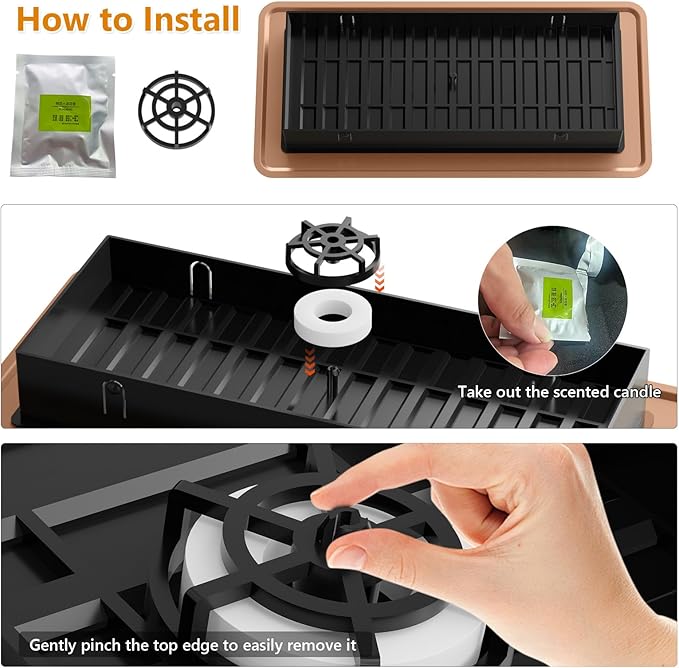 2 Pack Floor Vent Covers, Floor Register 4x10, Heavy Duty Walkable Steel Vent Cover, Adjustable Metal Decorative Vent Covers for Home Floor Ceiling or Sidewall Vent, Rust-Proof Finish (Red Oak Color)