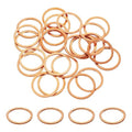 uxcell 75Pcs M30 Flat Washer Copper Washer Sealing Rings, 30mm ID 36mm OD 2mm Thickness Copper Crush Washers Metric Sealing Gasket for Plumbing Machinery Automotive