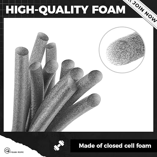 1 Inch x 25 ft Foam Backer Rod for Gaps Joints Concrete Crack Filler Caulk Saver Bulk Foam Backing Rod Concrete Filler Rope for Weather Stripping Door Seal(Gray)