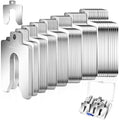 Shimeyao 80 Pcs Size B 3" x 3" Stainless Steel Slotted Shims Kit Metal Shims Stock for Leveling Assortment with Storage Box for Machinist Motor Door Shop Kit Replacement Pack