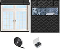 Thermal Window Cover for Wintern, Window Insulation Kit Blackout Oxford Curtain, Thicken Warm Waterproof Attic Insulation Blanket, Draft Blocker in Home RV 38 39 47 57 62 63in(Blacks,79x98in)
