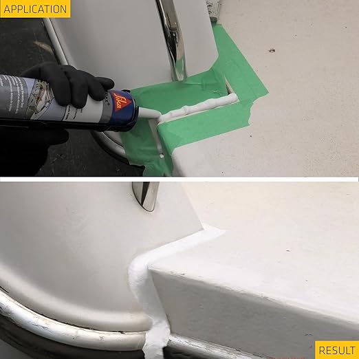 Sikaflex-291 White - Multifunctional Adhesive & sealant for Boats - Marine use - Resists Weathering and Aging - 3 fl. oz. Tube