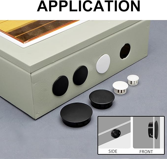190Pcs 9 Sizes Plastic Hole Plugs 3/16" 1/4" 5/16" 3/8" 1/2" 5/8" 3/4" 7/8" 1" Hole Plugs for Round Holes, Screw Hole Covers, Base Plugs, Furniture & Cabinet Hole Cap -White