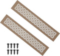 PATIKIL 16 x 3 Inch Door Air Vent Cover, 2 Pcs Heavy Duty Aluminum Grille Ventilation Cover Louvered with Mounting Screws for Cabinet Wardrobe Door, Brown
