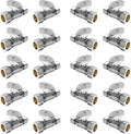 20-PCs HeSun Straight Stop Valve, 1/2" Nominal (5/8"OD) Compression x 3/8" OD Compression, 1/4 Turn Shut Off Valve for Bathroom, Chrome Plated Brass(VALVE122-20)
