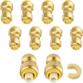(Pack of 10) Niikappu 1/2" x 3/8" Reducing Coupling Brass Fittings, Push-to-Connect Plumbing Fitting for Pex, Copper, CPVC, Includes Removal Clip