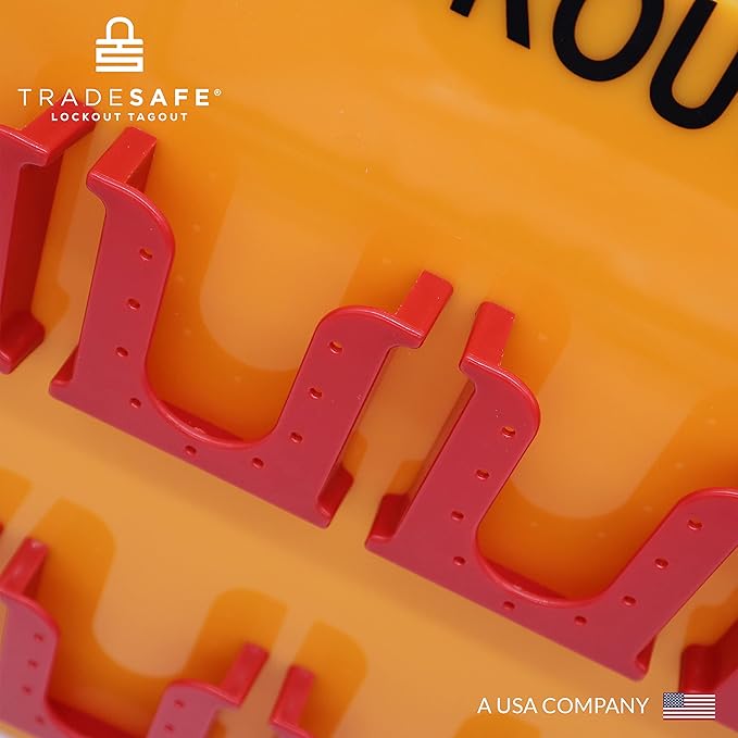 TRADESAFE Lockout Tagout Tags Station, Wall-Mountable Loto Tags Board, 10 Impact-Resistant Holders, Acrylic Lockout Tagout Board for Equipment Lock Out Tags
