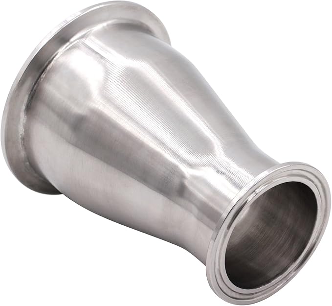 DERNORD Sanitary Fitting Reducer Fitting SUS304 Tri Clamp Ferrule Style 3" Tube OD to 2" Tube OD