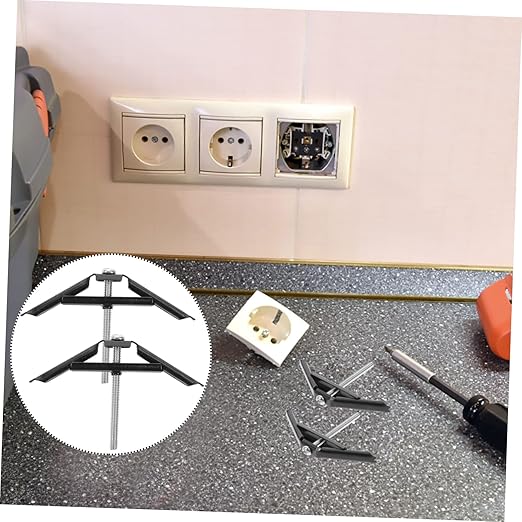 10pcs Electrical Box Repair Clips Cassette Repairer Kit for Wall Outlet Cover Switch Outlet Boxes Drywall Patch