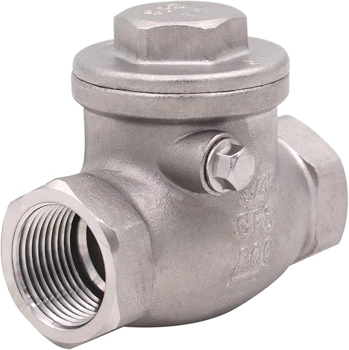 3/4 Inch Swing Check Valve - WOG 200 PSI Stainless Steel SS304 CF8M NPT