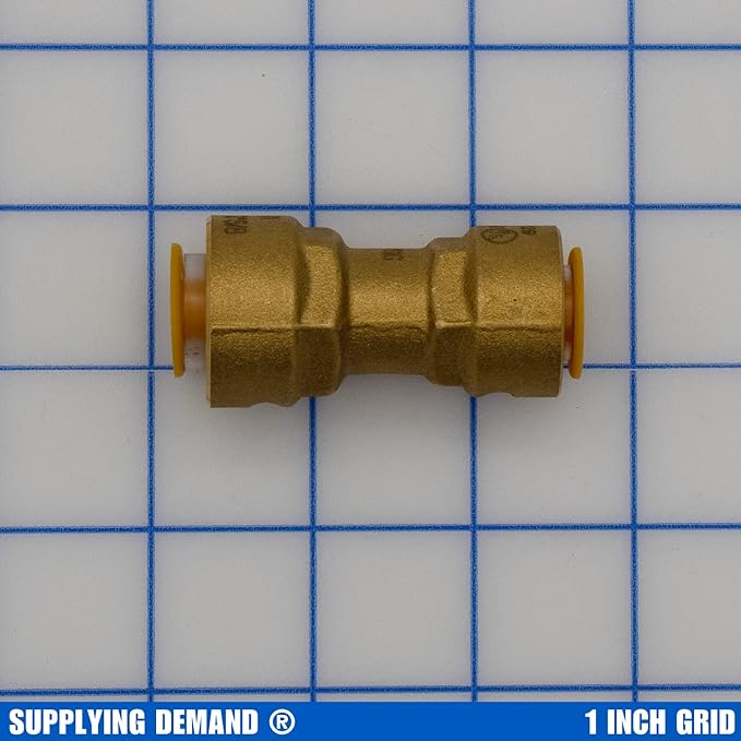 Supplying Demand SB1 5/8 x 1/2 Inch Reducer Quick Connect HVAC Brass Coupler Fitting