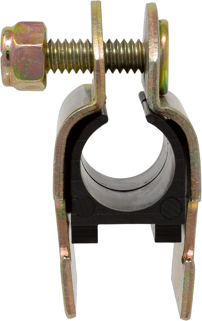 Rubber Cushion Strut Clamp 1/2" NOM (5/8" OD) for Mounting Copper Piping, PEX Pipe, CVPC Tubing to Strut Channels [5 Pack]