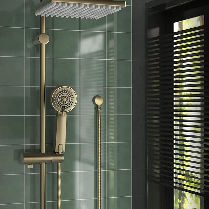 100% Brass Wall Mounted Supply Elbow, Solid Brass Round Wall Elbow for Hand Shower, Check Valve Included (Brushed Gold)