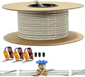 300' HTM Braid Self Regulating Heating Cable Mobile Home Heat Tape Water Pipes Freeze Protection & Freeze Free Connector Kit - Plug and End Seal *3