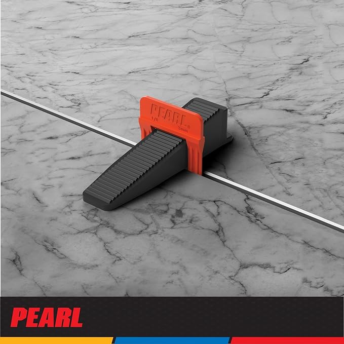 PEARL ABRASIVE CO. Leveling System Box of 500, Red, 1/8"
