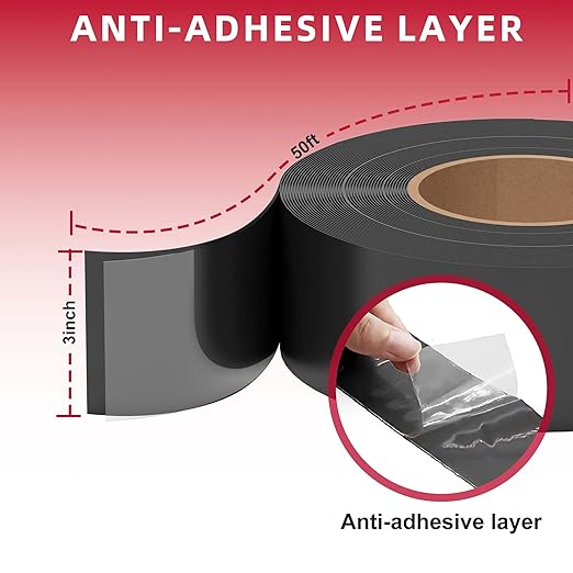 Joist Tape for Decking 3 inch, 3''×50' Waterproof Seal Antiseptic Joist Deck Tape, Self-Adhesive Flashing Joists Tape for Wood Decks Beams Roof