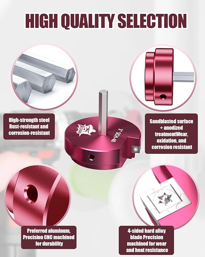 2 Pcs PVC Pipe Reamer Kit, PVC Fitting Saver, Plastic Pipe Fitting Reamer Socket Saver Plumbing Tool Includes 1 1/2'', 2'' for Schedule 40 Fits Standard 1/2" Drill