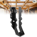 50Pcs Black 2x8 Joist Hangers for Wood,18 Gauge Face Mount Joist Hanger,Lu28 Joist Hangers Powder Coating,Hurricane Ties for Rafter,Rafter Brackets 2x8 for Deck,Floor,Roof Overhang,Ceiling Joist