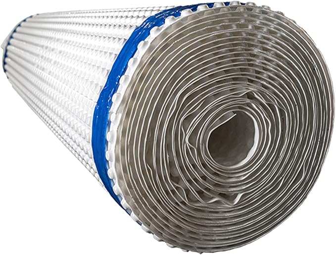 Whitecap Dimple Drainage Matting, 4' x 50' - Protect Vapor Barriers, Improves Water Movement and Drainage - Waterproof Moisture Barrier Foundation Wrap and Floor Underlayment