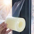 Birllaid Clear Window Weather Sealing Tape, Window Insulation Air Conditioner Seal Tape, 3 Inch x 65 FT Waterproof Blocker for Cold Heat Air, Windproof, No Residue Strong adheisve